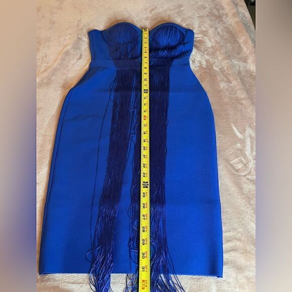 NWT Women’s Formal/ Party/ Bodycon/Strapless Blue Dress - Picture 11 of 16